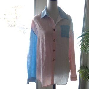 Hotouch Colorblock Long Sleeve Adorable Top 🌷Pastel Colorblock Adorable Top